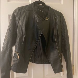 Black Faux leather moto jacket